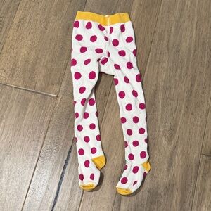 2T Matilda Jane Toddler Magenta Polka Dot Tights with Yellow Accents